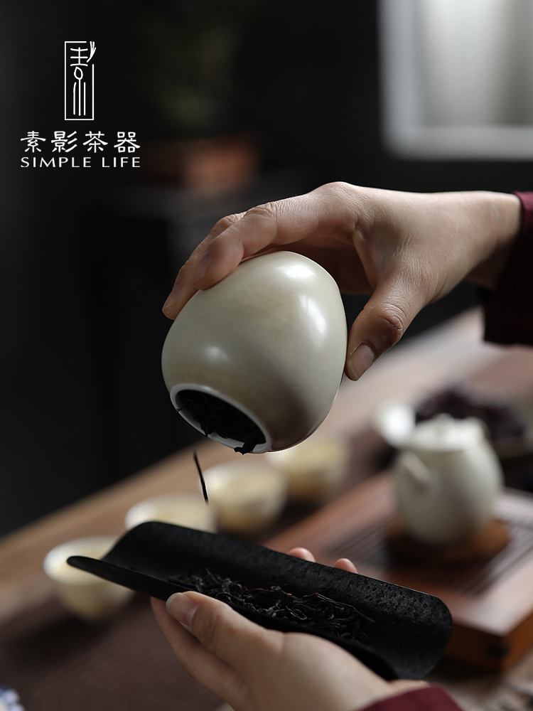 Plain film checking ceramic tea pot plant ash glaze sealing storage POTS variable CangQiuLan antique tea tea