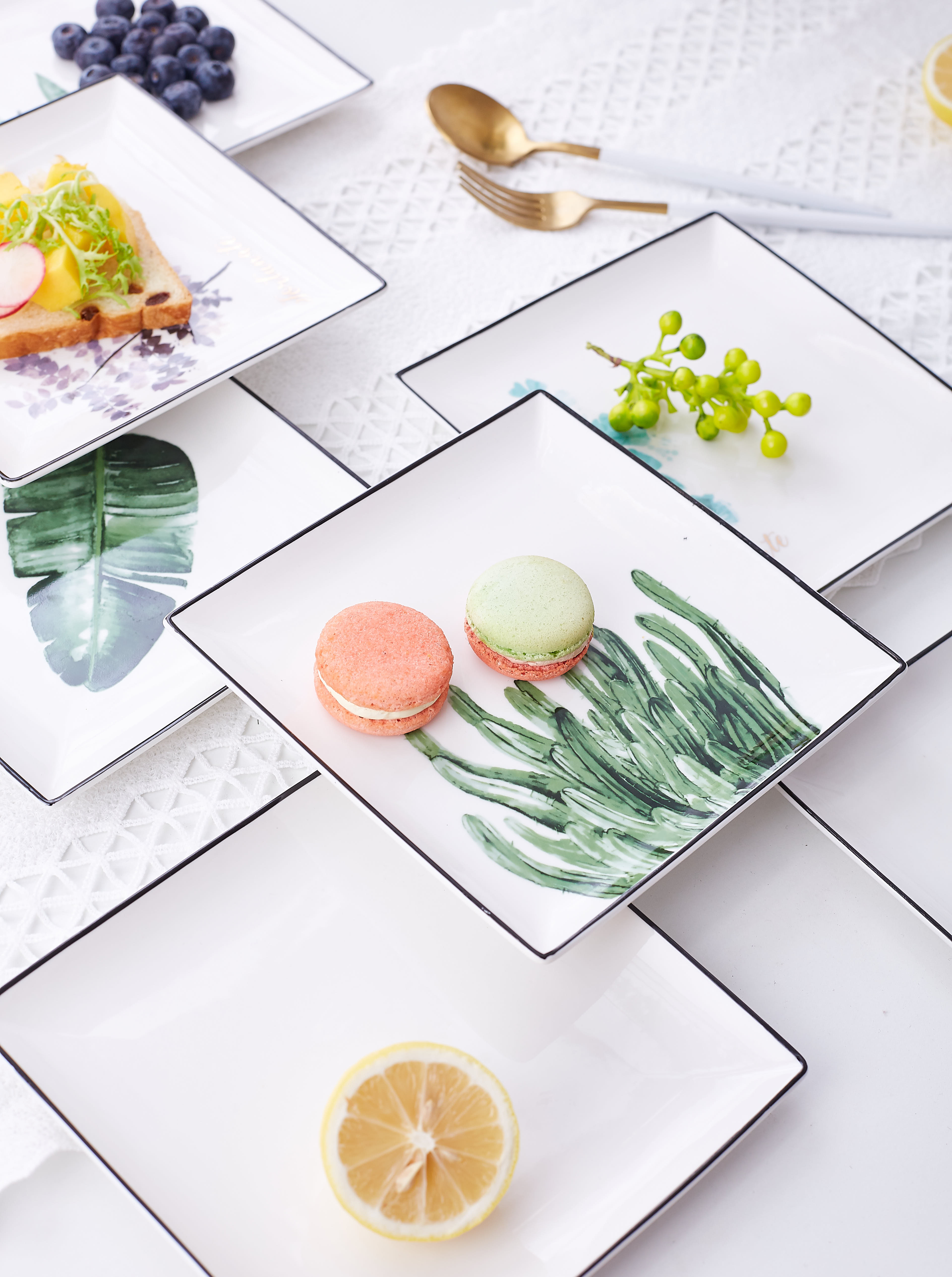 Mystery ceramic tableware household dish dish dish tray is European creative ins web celebrity plate of beefsteak