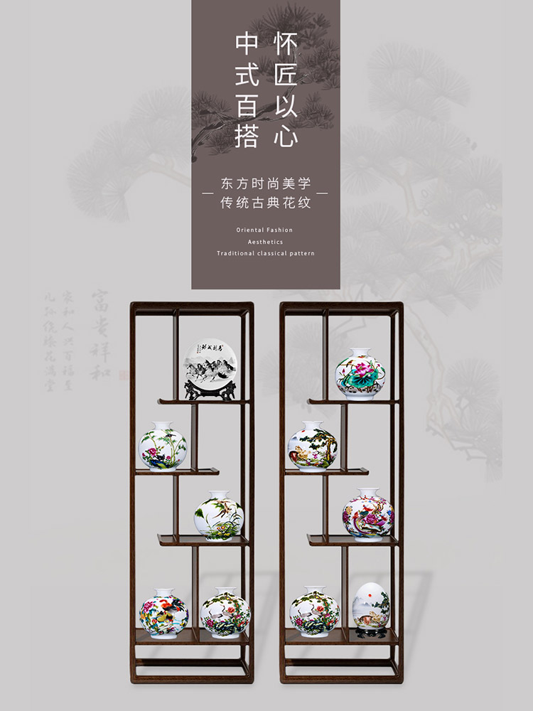 Jingdezhen ceramics floret bottle furnishing articles flower arranging pomegranate bottle wine TV ark, sitting room adornment of Chinese style household