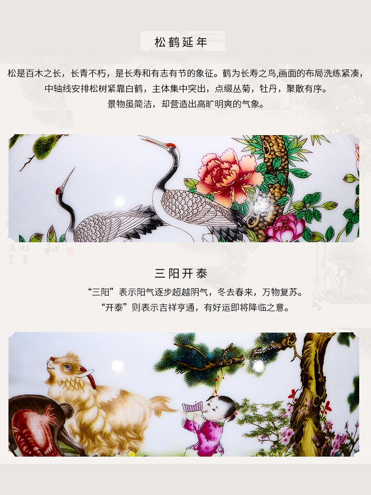 Jingdezhen ceramics floret bottle furnishing articles flower arranging pomegranate bottle wine TV ark, sitting room adornment of Chinese style household