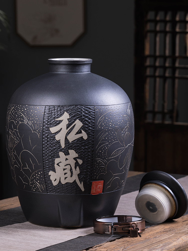 Archaize of jingdezhen ceramic jar 10 jins 20 50100 jins home with cover barrel aged mercifully jars of it