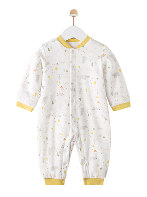 Áo ấm cho bé mùa thu và mùa đông cotton Quần áo bé gái dày mùa xuân và mùa thu 0-3 tháng 6 Quần áo sơ sinh - Áo liền quần đồ ngủ trẻ em Áo liền quần