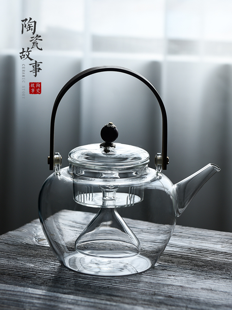 Ceramic story glass kettle high - capacity, high - temperature cooking pot furnace kunfu tea cooking teapot and tea set