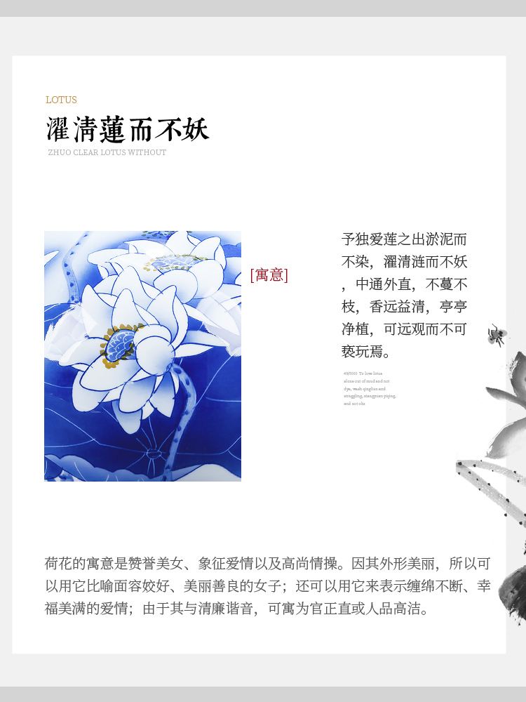 Jingdezhen ceramics hand - made vases pomegranates of blue and white porcelain bottle of new Chinese style household decoration flower arrangement sitting room furnishing articles