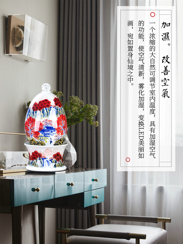 Jingdezhen ceramics creative hand - made water fountain humidifier sitting room feng shui soft outfit home furnishing articles