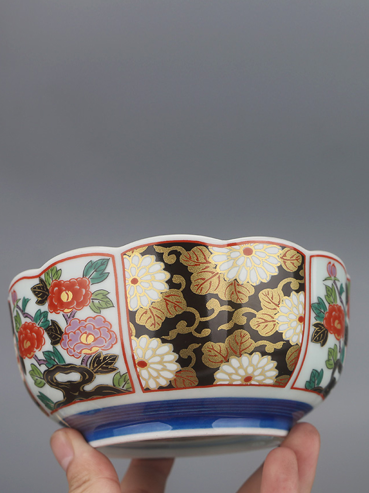 Meinung burn of the use of a single ceramic bowl with a large imported from Japan to pull rainbow such use household gifts tableware rice bowls