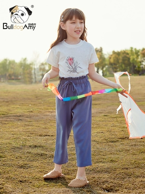 Quần bé gái mỏng 2019 hè mới quần áo trẻ em nữ quần củ cải đại dương lỏng lẻo quần hoa giản dị - Quần quần áo trẻ em Quần