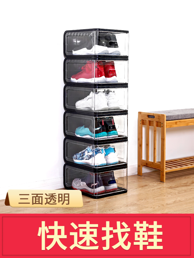 Ben aj chịu hộp giày lưu trữ trong suốt giày tạo tác khởi động xe cho thấy nam giày bóng rổ hộp lưu trữ đơn nạp