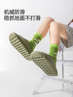 Dép dừa đế dày cảm giác như giẫm cứt, mùa hè nam có thể mang ra ngoài, trong nhà và trong nhà, đôi sandal đế mềm ngoài trời cho nữ 