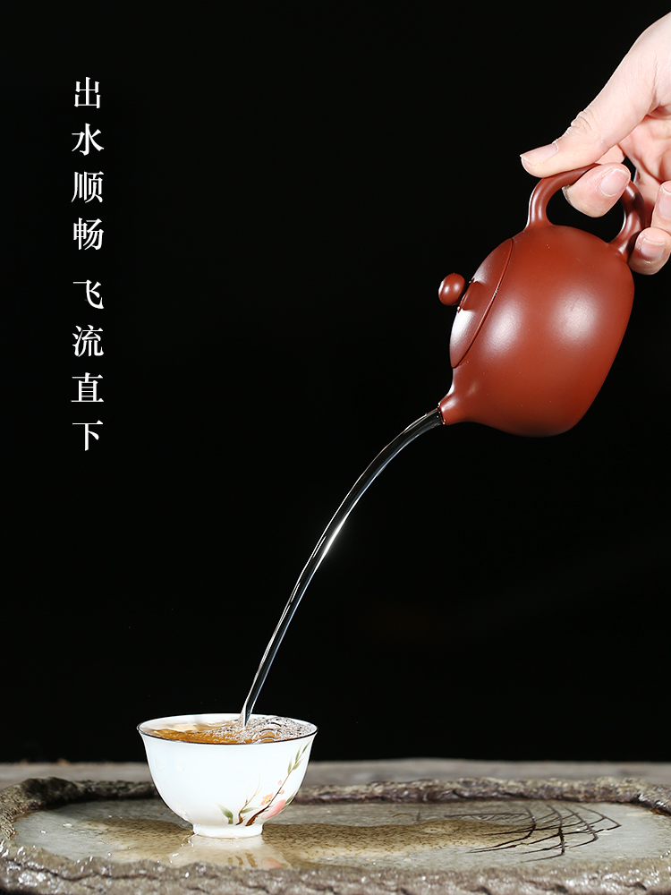 Yixing are it by ling - ling qian all hand authentic undressed ore dahongpao tea sets home xi shi pot