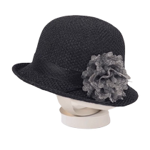 Middle-aged and elderly womens hats mothers hats old ladies mesh flower pot hats French elegant fisherman hats sun hats