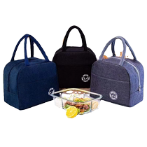 Insulated lunch box bag insulated and thickened Oxford cloth office worker with lunch bag round insulated bag student portable