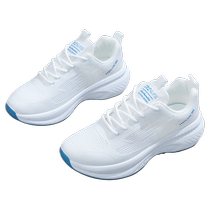 Womens new autumn white shoes Korean style thick-soled lightweight running shoes student fashion sneakers trendy breathable sports shoes