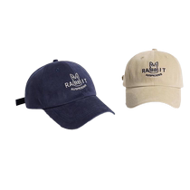 Jiaoxia same brand street retro workwear embroidered peaked cap for women Hong Kong style soft top outdoor sunshade baseball cap for men