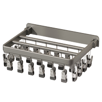 No punching folding clothes hanger bathroom balcony multi-clip hook clothes drying rack wall hanging drying artifact bathroom storage