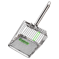 Cat litter shovel fine hole poop shovel large metal stainless steel cat poop shovel bentonite ore cat litter poop shovel artifact