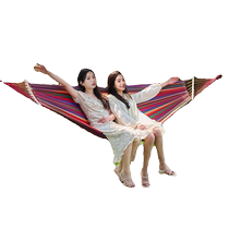 Hammock outdoor swing adult thickened swing anti-rollover camping mesh bed anti-mosquito hanging chair double mosquito net