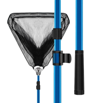 Telescopic folding triangular one-piece copying pole portable fishing net fishing net fish net pocket strong for big objects and small fish