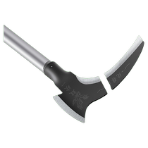 Sickle agricultural weeding and lawn mowing knife wooden handle stainless steel lawn mowing knife tree felling dual-purpose woodchopping knife small continuous knife