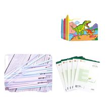 (3 yuan 3 pieces) NEW dinosaur coloring picture random 1 book Eshi Tianzi English Pinyin four-line random workbook 16K28 sheets 1 book HB student pencil color rod pencil 5 pieces