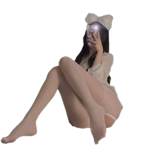 Spice Silk Socks Ultra Slim One even Pants Socks Hand Rip Socks Sexy Flirting-free Black silk Sox seductive female open crotch open gear