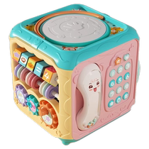 100-day baby gift baby toy gift box hexahedral music puzzle hand drum childrens men and womens meeting gift