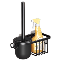 Toilet brush rack no punching hole household no dead corner toilet brush bathroom bathroom toilet cleaning artifact
