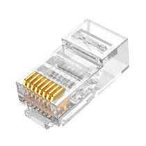 Category 5e 5e network cable crystal head 100M CAT5 network connector RJ45 interface gold-plated home computer monitoring 100