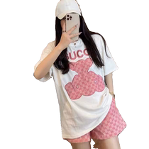 Casual sportswear suit womens 2024 new summer fashionable fashionable shorts summer short-sleeved two-piece set