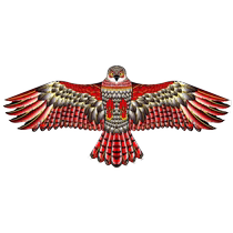 Weifang Eagles Kite Children Adults Special Breeze Easy To Fly Rear Brace Plaid Cloth Large