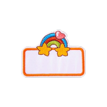 Embroidery label childrens name patch bag clothes double-sided adhesive patch patch self-adhesive name brand patch patch name classification