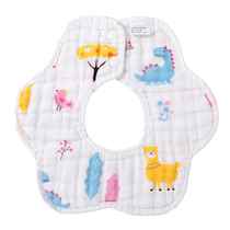 Baby pure cotton bib saliva napkin baby gauze summer thin newborn baby eating bib bag A type anti-vomiting