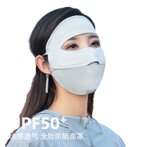 Banana sunscreen mask face kini womens anti-UV ice silk summer breathable sunshade full face medical beauty protective mask