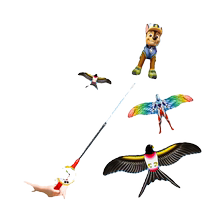 New dynamic fishing rod kite childrens handheld 2024 easy-to-fly small Spider-Man Elsa large Elsa handmade