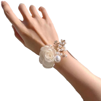 Wrist flowers for bridesmaids wedding brides souvenirs super fairy and sweet sister group hand flowers gay groomsmens brooch jewelry