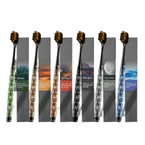 (6 Salut-box Clothes) Light Extravagant Filament Soft Hair Toothbrush Small Nurse Upscale Toothbrush Independent Packaging Couple Home