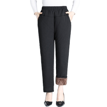 Middle Aged Woman Winter Thickened Cotton Pants Mom Plus Suede Pants Outside of Grandmother Warm Pants 2024 2023
