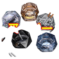 Home creative glass ashtray light luxury trend living room high-end ashtray office commercial fashion hotel crystal