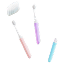Colorful folding toothbrush for business trip portable short handle toothbrush for adults and children home mini toothbrush