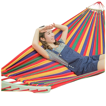 Hammock outdoor swing outdoor picnic indoor anti-rollover dormitory adult and children hanging chair hanging basket hanging double