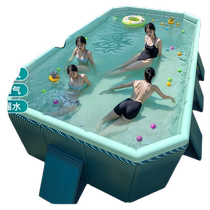 Large bracket-free inflatable swimming pool home outdoor thickened folding swimming pool baby child adult paddling pool