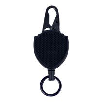 Backpack keychain outdoor mountaineering anti-lost and anti-theft plastic metal easy-pull buckle thickened cable puller telescopic keychain