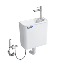 Ceramic washbasin water tank with faucet concealed pipe squat toilet toilet integrated flush tank squat household toilet flusher