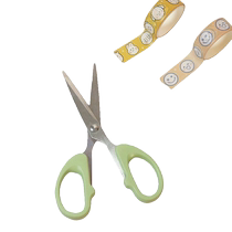 Xiaohongshus same style mint green handmade small scissors for students and girls simple and sharp to cut bangs portable