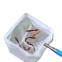 Small fish fishing shrimp fishing net bag aquarium dense mesh stainless steel hand fishing net retractable fish fishing net fish fishing large fish tank