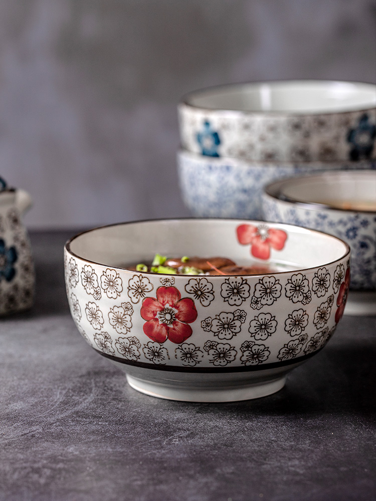 Take a jingdezhen glaze color under the Japanese mercifully rainbow such use 7 inches big rainbow such as bowl with large soup bowl tableware ceramic bowl