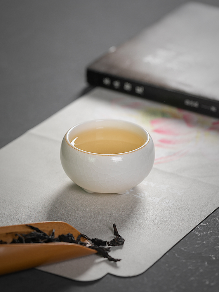 Jiangnan kung fu tea set ceramic cups past a single master your up sample tea cup cup tea cup suet jade white porcelain