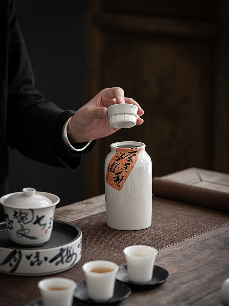 The Self - "appropriate content on the glaze color caddy fixings manual sealing ceramic POTS of tea warehouse ceramic pot small POTS storage tanks