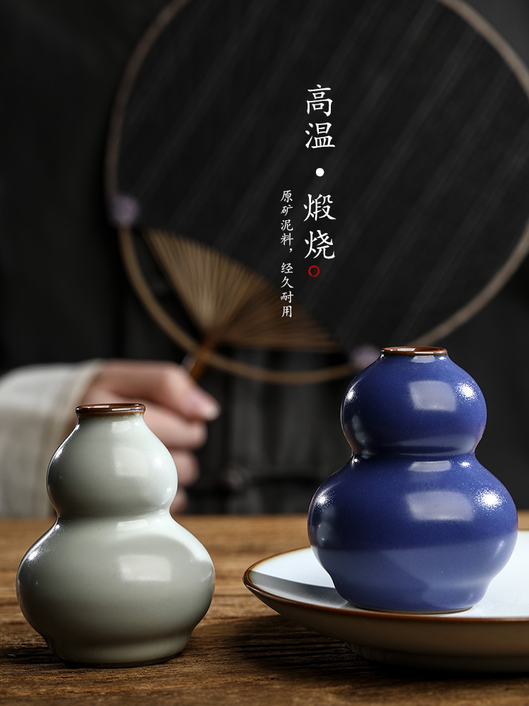 Jingdezhen pure manual gourd tea pet flower implement color glaze ceramic tea worm furnishing articles zen kunfu tea accessories