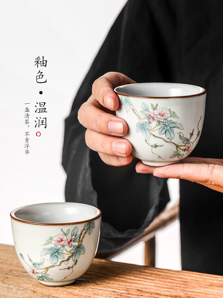 Your up jingdezhen hand - made master cup single cup of pure manual sample tea cup single kung fu tea cups personal special cup of female